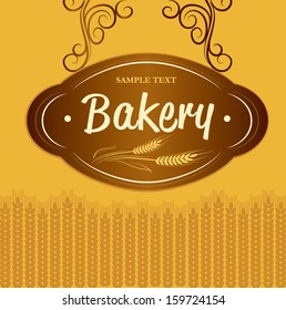 Bakery. loaf, baguette, baked goods, croissant, cupcake, bagel. labels, pack for bread wheat ear of wheat