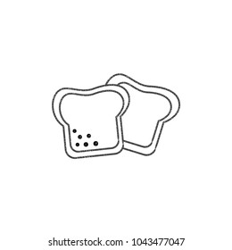 Bakery logo, badge, label. Bread vector icon