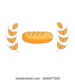 Bakery logo, badge, label. Bread vector icon