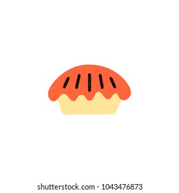 Bakery logo, badge, label. Pie vector icon