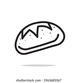 Bakery logo, badge, label. Pie vector icon