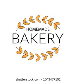 Bakery logo, badge, label, typography, icon and object