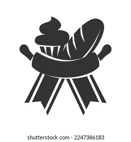 Bakery logo badge template Icon Illustration Brand Identity