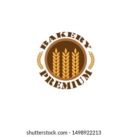 Bakery Logo Badge with wheat
