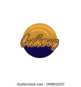 Bakery Logo Badge with wheat
