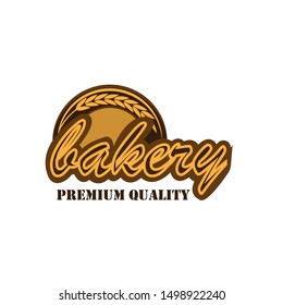 Bakery Logo Badge with wheat
