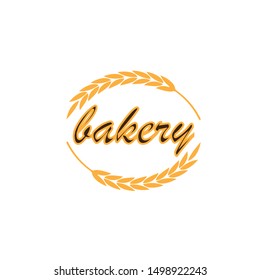 Bakery Logo Badge with wheat
