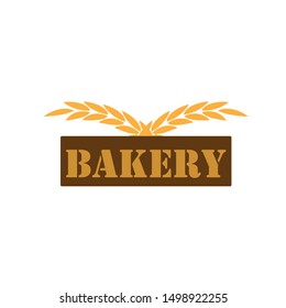Bakery Logo Badge with wheat
