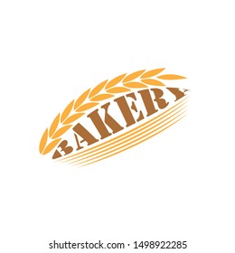 Bakery Logo Badge with wheat
