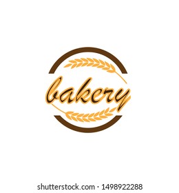 Bakery Logo Badge with wheat
