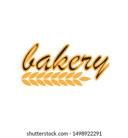 Bakery Logo Badge with wheat
