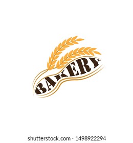 Bakery Logo Badge with wheat
