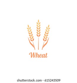 Bakery Logo Badge with wheat. Easy to use business template. 