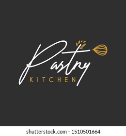 Bakery Logo Bake and Pastry Design, in Logotype Vector. Cookie and Cake Sticker or Kitchen Template Ideas