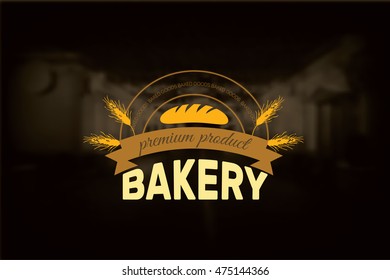 Bakery logo. Baked goods label - Vector illustration