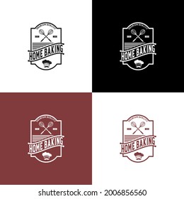 Bakery logo, bakehouse logo or label vector in white background