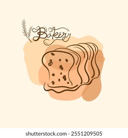 bakery logo with boho stylre minimalis design