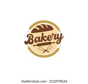 Logo de panadería de pan, pastelería, restaurante, bistró, cocina, desayuno y plantilla del logo vectorial de panadería.