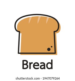 Bakery logo. Bread logo design. Bread on white background. Bread toast for sandwich.