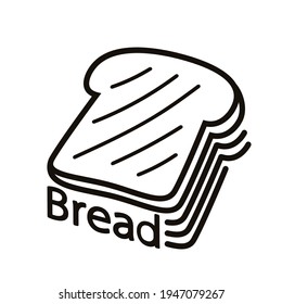 Bakery logo. Bread logo design. Bread on white background.