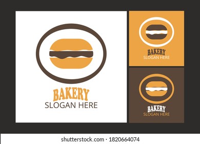 Bakery logo for business cake with color variation 