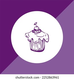 bakery logo and cake icon. assorted types of bakery and cake icons isolated on colorful background, delicious bread