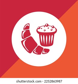 bakery logo and cake icon. assorted types of bakery and cake icons isolated on colorful background, delicious bread
