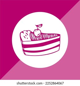 bakery logo and cake icon. assorted types of bakery and cake icons isolated on colorful background, delicious bread