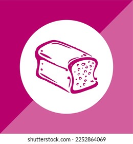 bakery logo and cake icon. assorted types of bakery and cake icons isolated on colorful background, delicious bread