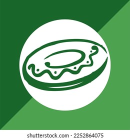 bakery logo and cake icon. assorted types of bakery and cake icons isolated on colorful background, delicious bread