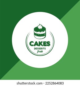 bakery logo and cake icon. assorted types of bakery and cake icons isolated on colorful background, delicious bread
