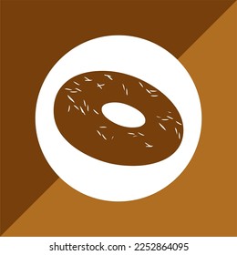bakery logo and cake icon. assorted types of bakery and cake icons isolated on colorful background, delicious bread