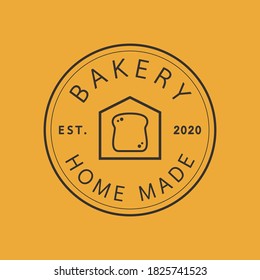 Diseño del logo de la panadería. símbolo de pan. Logo casero de la panadería. 
