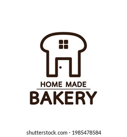 Diseño del logo de la panadería. símbolo de pan. Logo casero de la panadería. 