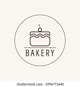 Diseño del logo de la panadería. Símbolo de pastel vector. de %PRODUCTNAME.