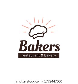 Diseño del logo de la panadería. Diseño del logo del sombrero de chef.