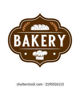 bakery logo design. with the concept of a baker's hat.