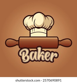 bakery logo design concept isolated on beautiful background