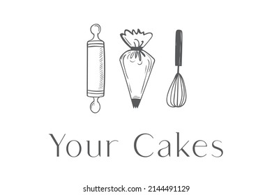 Cake Logo Design Bakery Logo Cake Stock Vector (Royalty Free ...