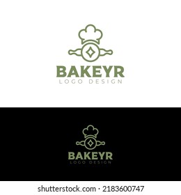 bakery logo design minimal and modern logotype vector template