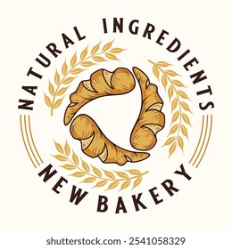 bakery logo design. perfect for bakery, label or bread making production.
