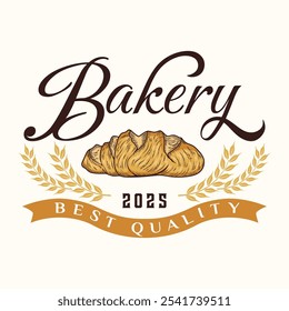 bakery logo design. perfect for bakery, label or bread making production.