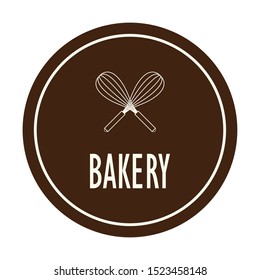 Bakery logo design. Bakery sign vector. Whisk logo design.