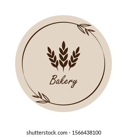 Bakery logo design. Bakery sign vector. Oat logo design. rice.