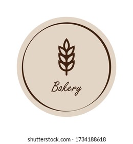 Bakery logo design. Bakery sign vector. Oat logo design. rice.