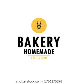 Bakery logo design. Bakery sign vector. Oat logo design. rice.