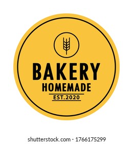 Logo für die Bäckerei. Bäckerei Schild Vektor. Haferlogo-Design. Reis.