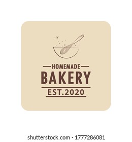 Logo für die Bäckerei. Bäckerei Schild Vektor. Whisk Logo Design.