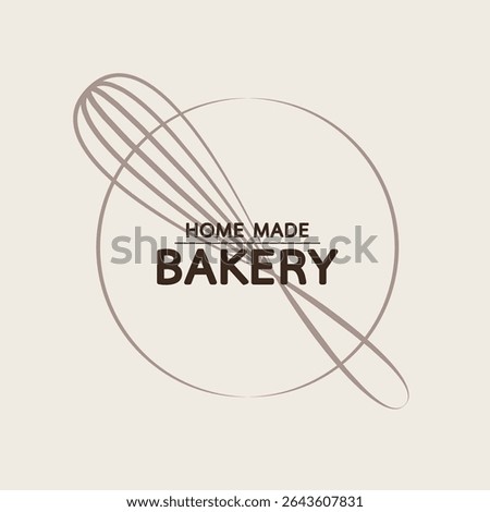 Bakery logo design. Bakery sign vector. Whisk logo design.