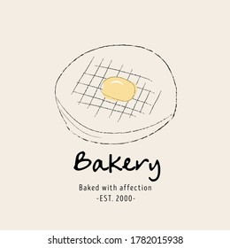 Logo-Design-Vorlage für Bäckereien auf Rohstoff